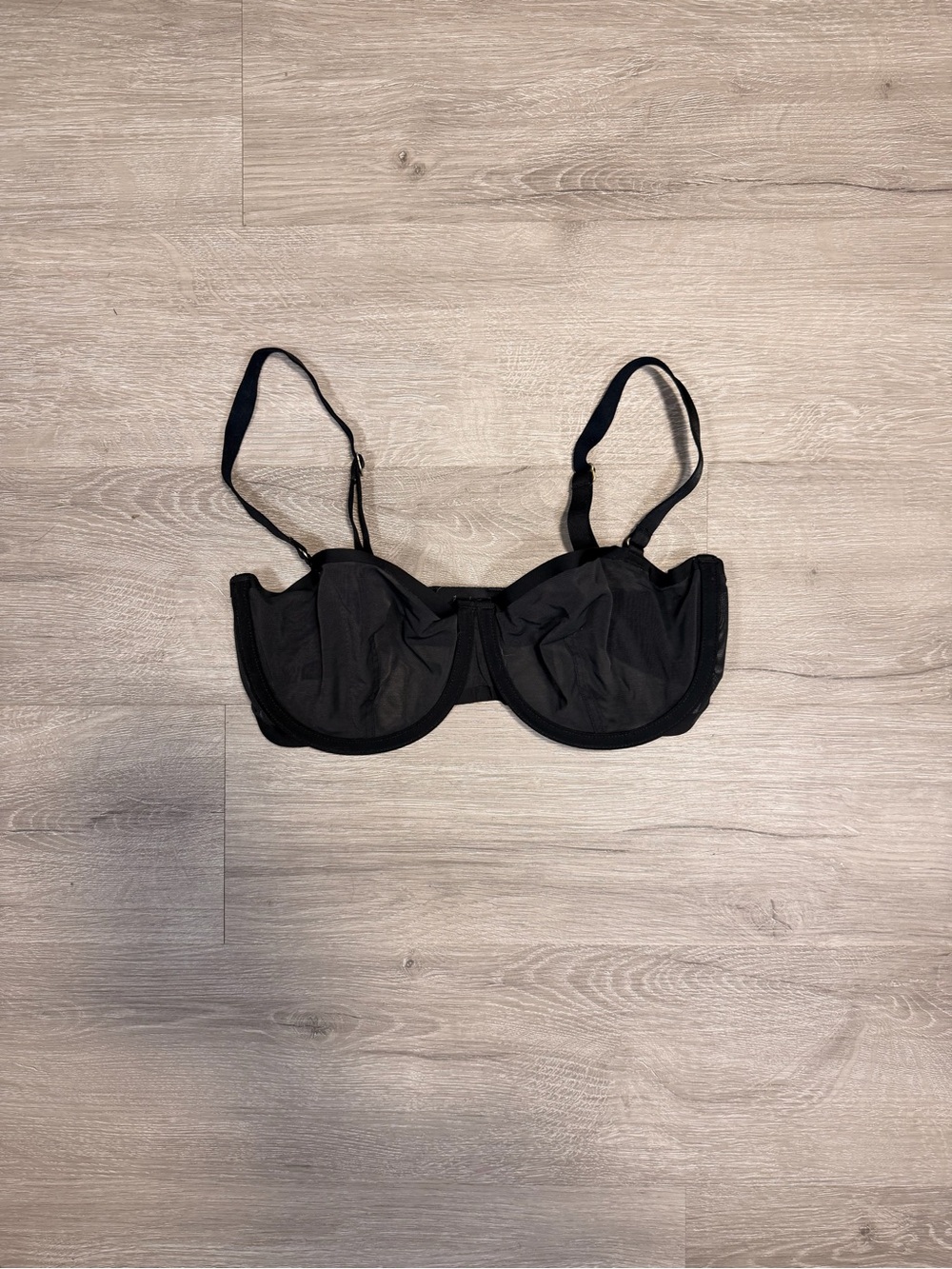 CUUP Black Underwire Bra with Adjustable Straps